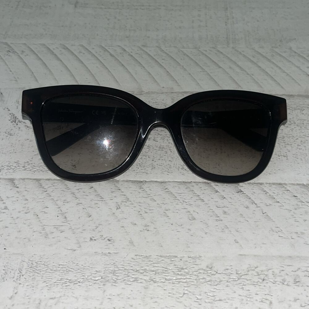 Salvatore Ferragamo SF1066S 210 Transparent Dark Brown Sunglasses. (52-21 140) 2 - Picture 6 of 14